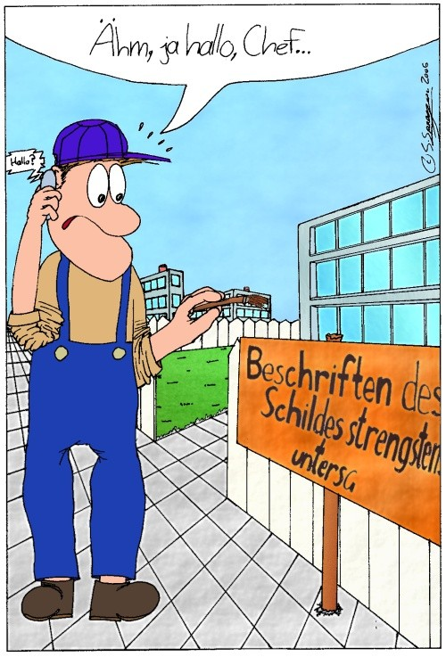 Cartoon: Verbotsschild III 1