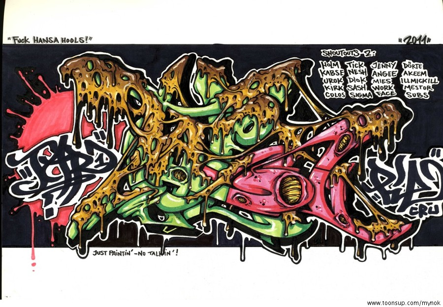 Other: Graffiti-Sketch:'TAR' (Cheesy Crust-Style) 1