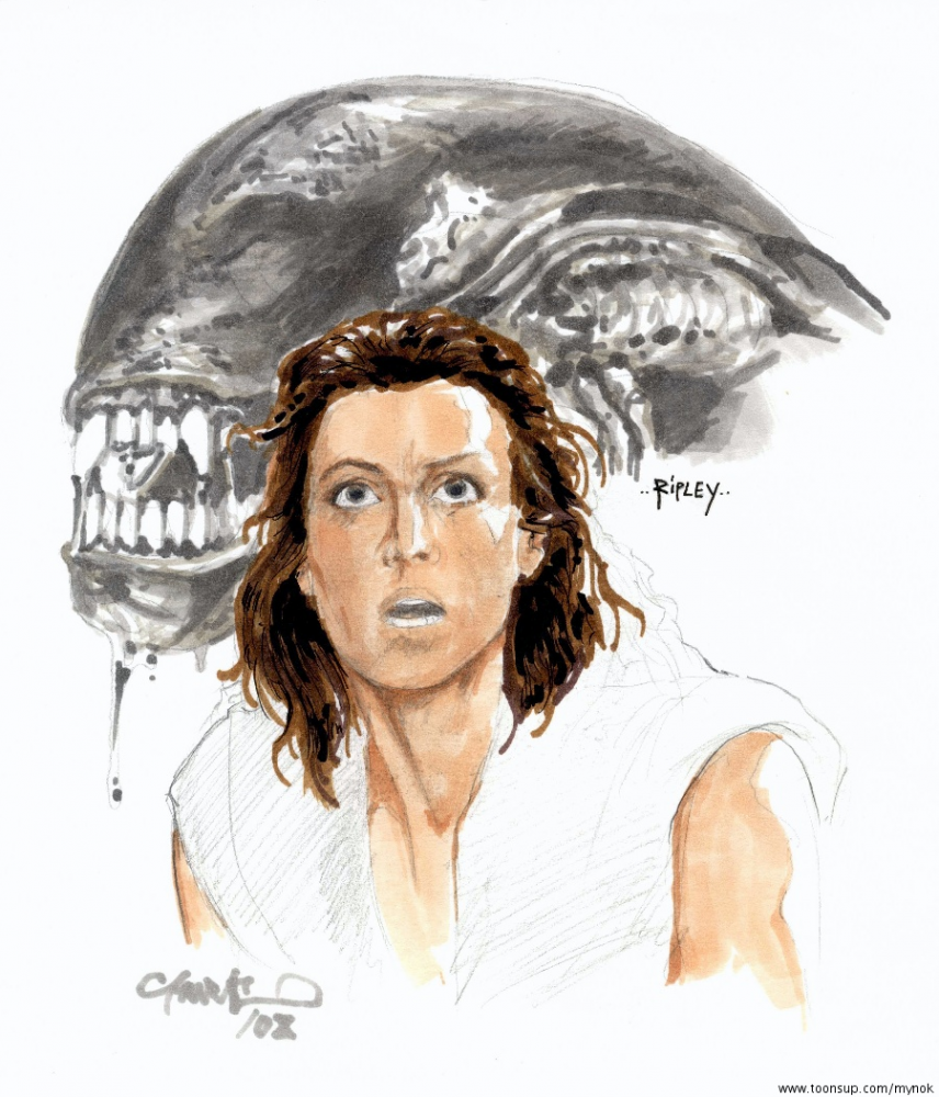 Illustration: Fanart: Ripley & Alien 1