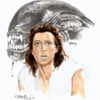 Fanart: Ripley & Alien
