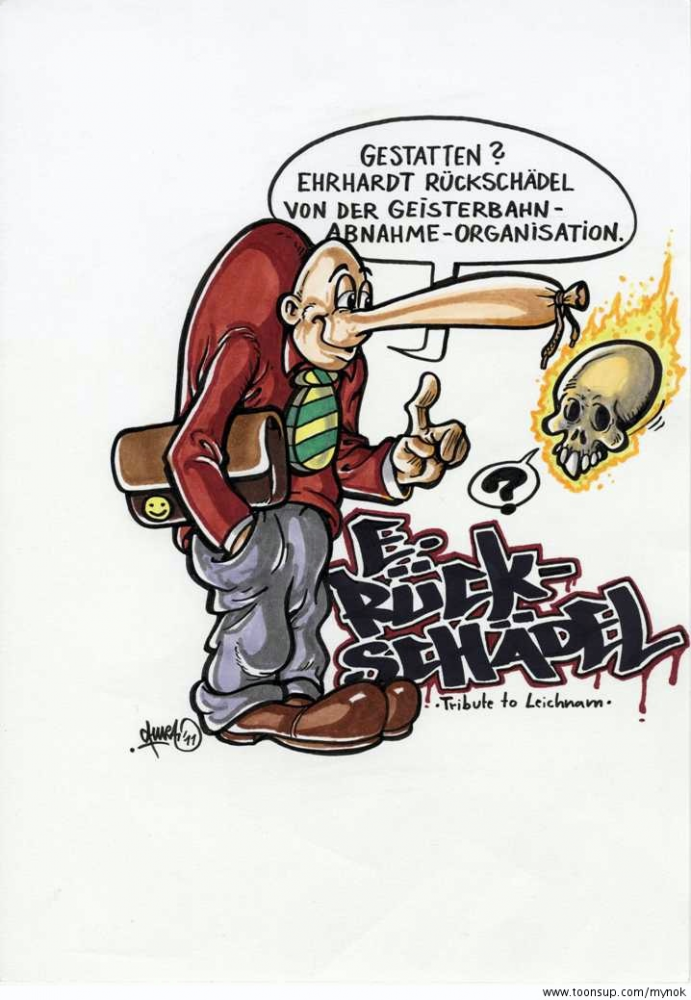 Cartoon: Leichnam-Fanart: E. Rückschädel 1