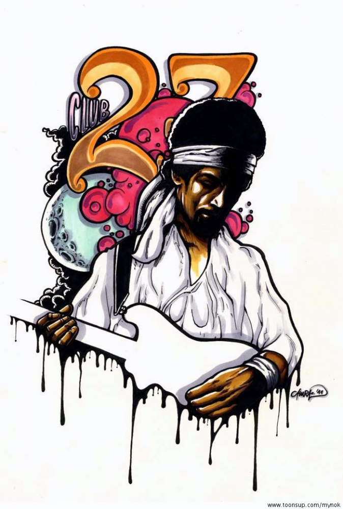 Illustration: Club 27-Jimi Hendrix 1
