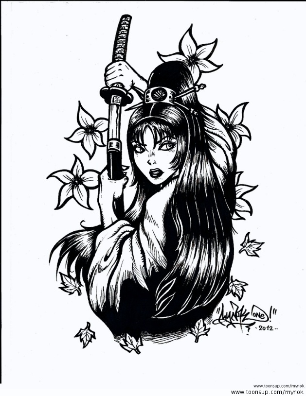 Concept Art / Character Design: Samurai Girl 1