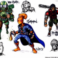 Strange Superheroes: Mr. Zock, Hoodlum Guy & Sockman