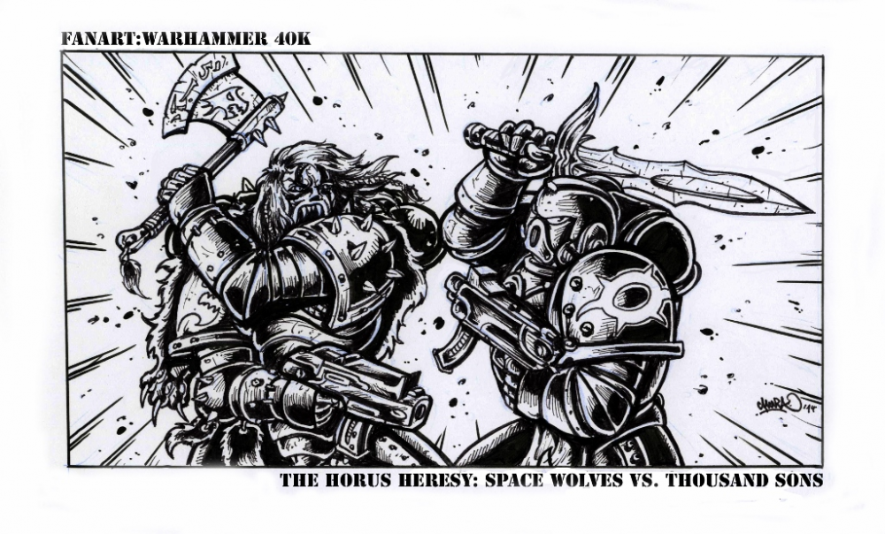 Illustration: Warhammer 40K-Fanart:The Horus Heresy 1