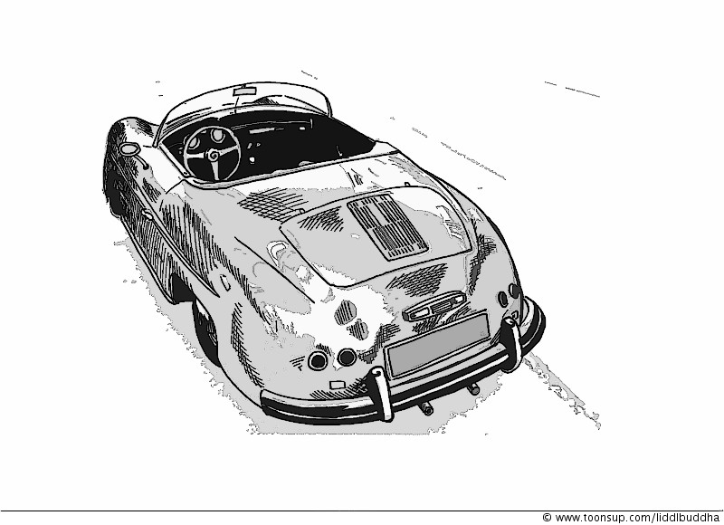 Illustration: Porsche B356 Cabriolet 1