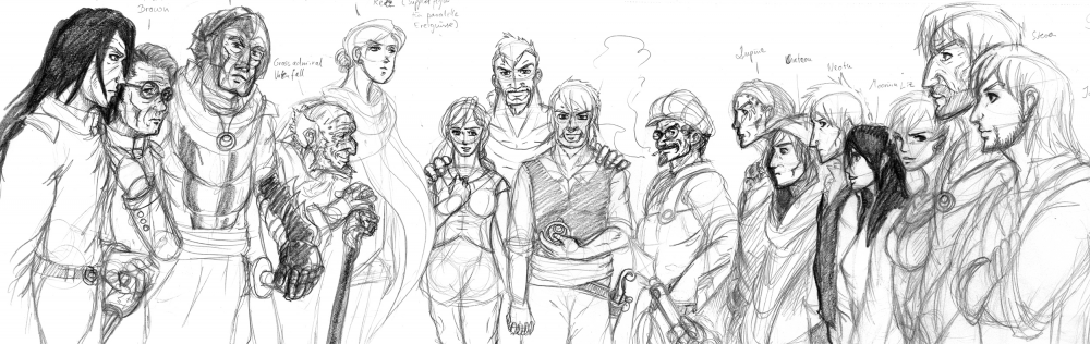 Concept Art / Character Design: Hauptfiguren von Brothers of Oceans 1