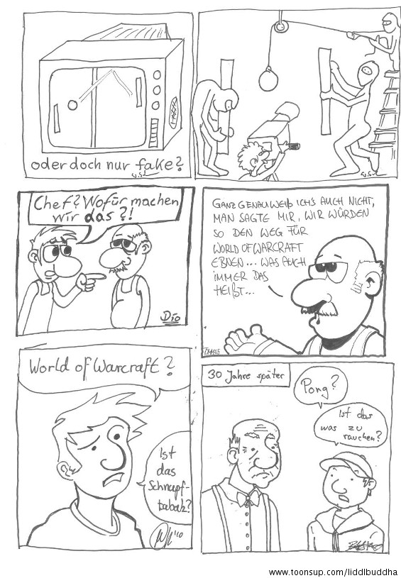 Cartoon: Die Sache mit Pong und WOW 1