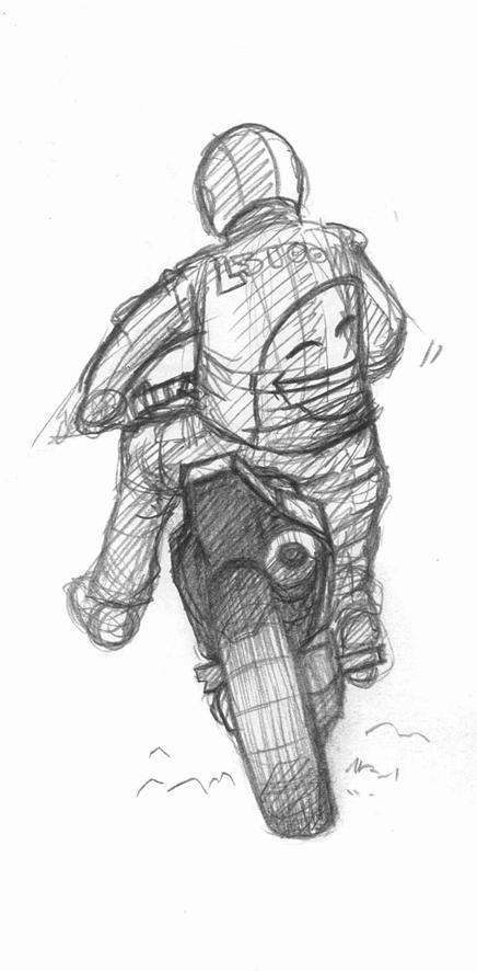 Concept Art / Character Design: Skizzen vom Motocross 4