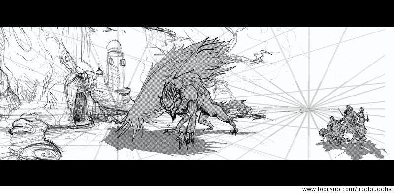 Concept Art / Character Design: VS BWN cinematic Panel - Concept 1