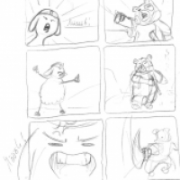 # LiddlBuddhaVSmaescot (Art-Battle Comic-Idee Version1)
