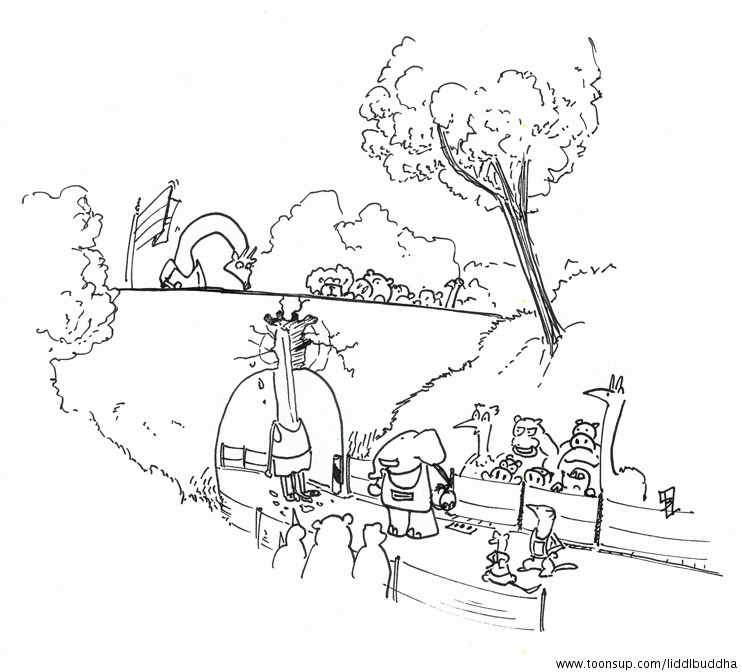 Cartoon: Der Marathonunfall 1