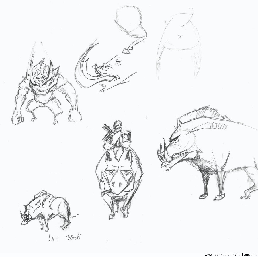 Concept Art / Character Design: Verschiedene Skizzen 2