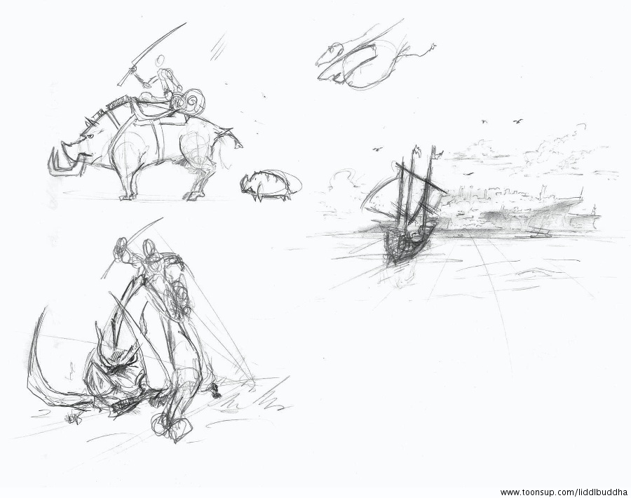 Concept Art / Character Design: Verschiedene Skizzen 3
