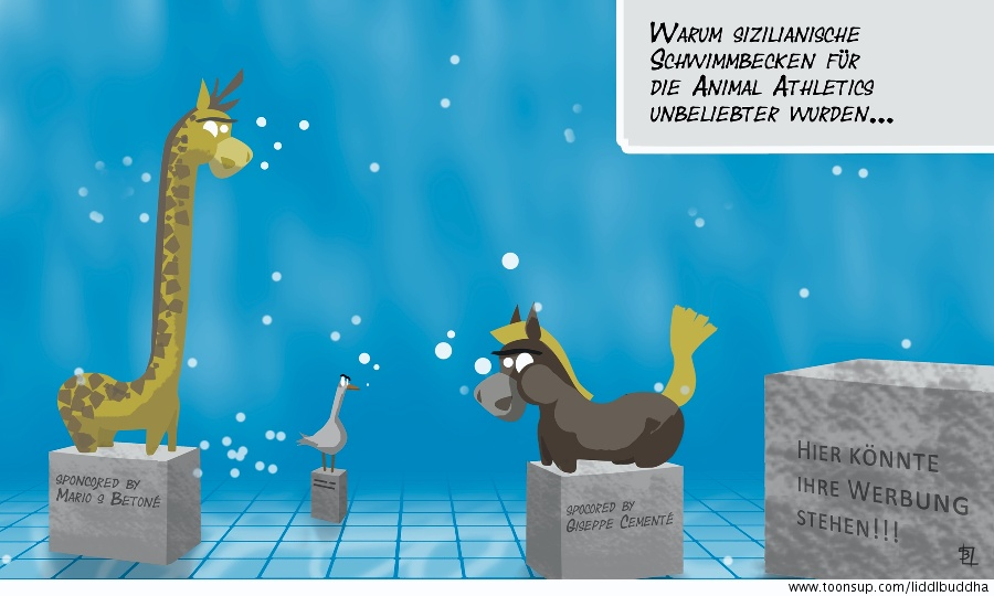 Cartoon: Kunstschwimmen 1