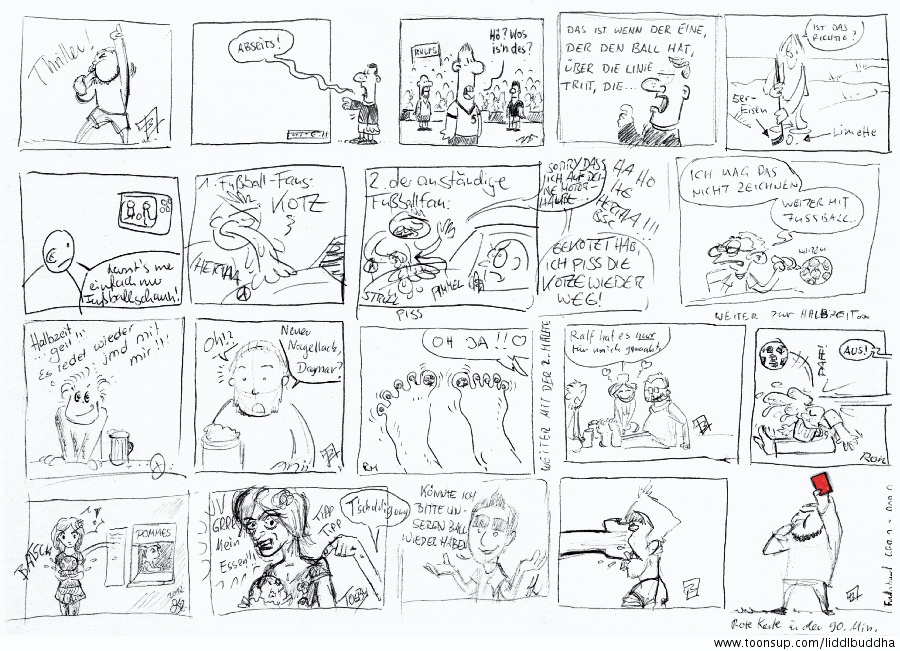 Comic: Fußball-EM: Während des Spiels: DE - POR 1