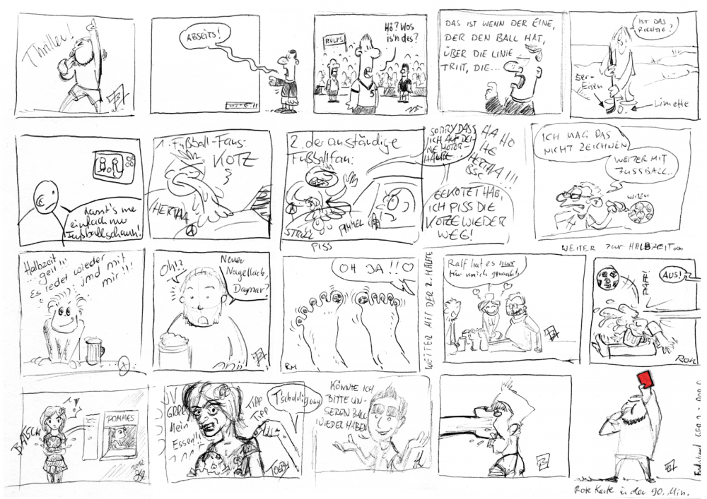 Comic: Fußball-EM: Während des Spiels: DE - POR 2