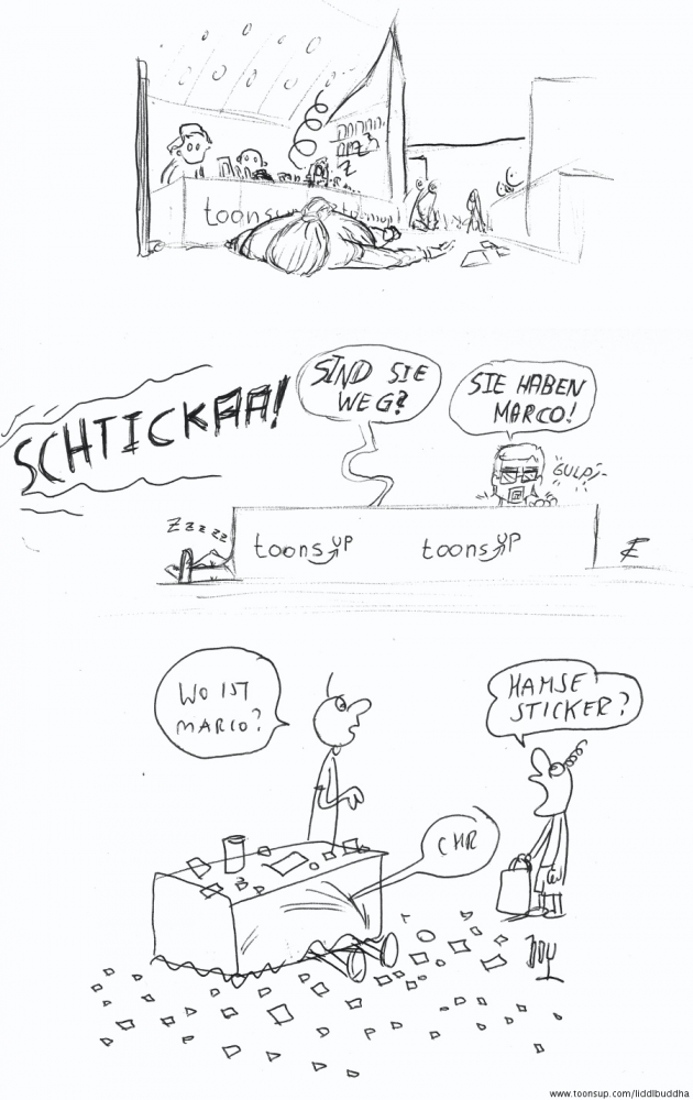 Cartoon: Egal... 'Hamse Sticker?' 1