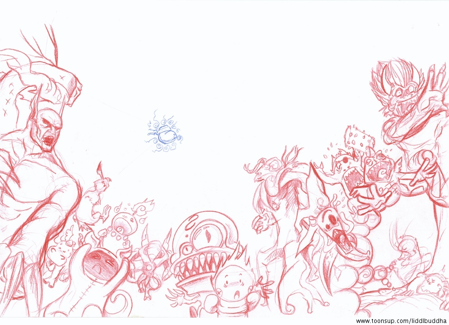 Concept Art / Character Design: Pluja vs Mr.P - Making of 2