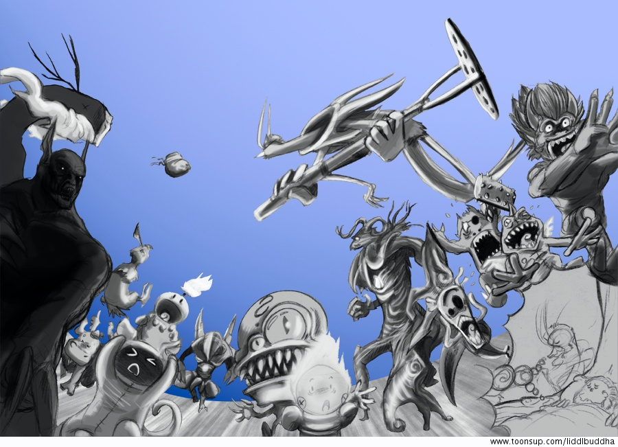 Concept Art / Character Design: Pluja vs Mr.P - Making of 7