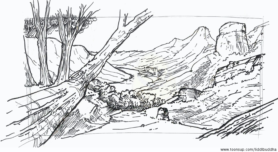 Illustration: Landschaftsillu - alte Pinakothek 2