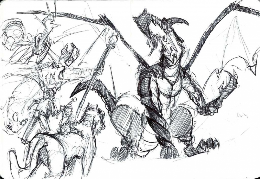 Concept Art / Character Design: 12x18cm Skizzenbüchlein... 25