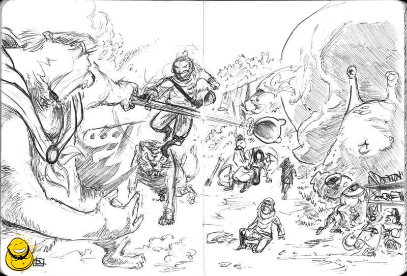 Concept Art / Character Design: 12x18cm Skizzenbüchlein... 27