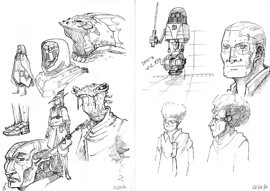 Concept Art / Character Design: Feierabend-Scetch´n (2) 2