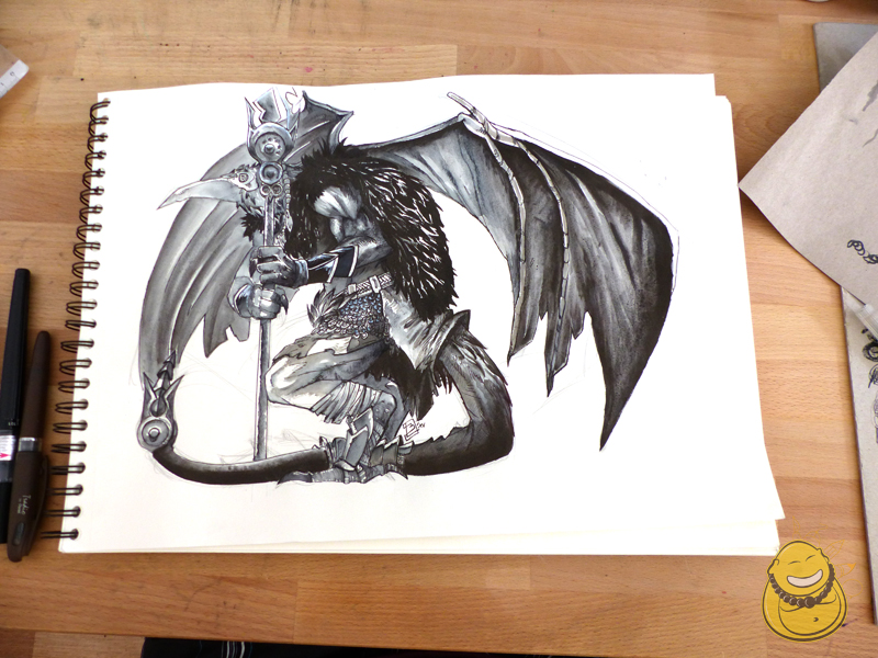 Illustration: WIP - Harpie oder Gargoyle? 4