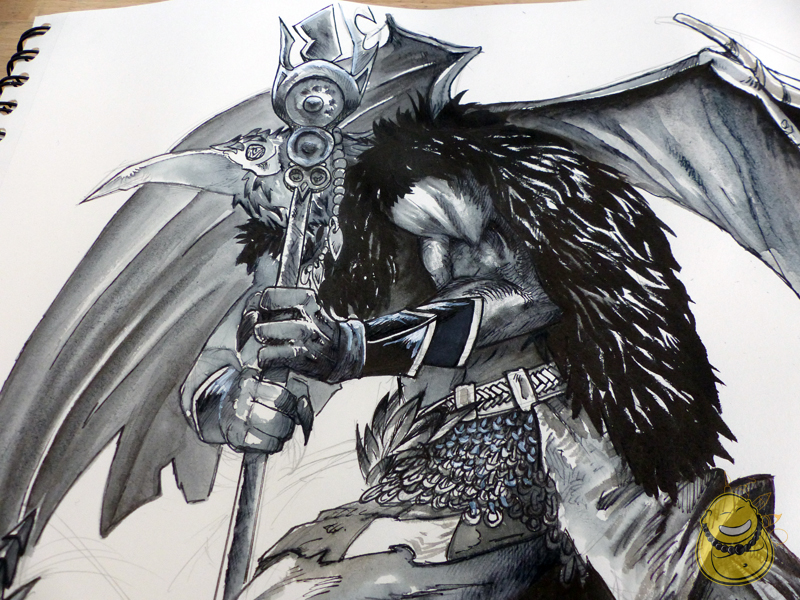 Illustration: WIP - Harpie oder Gargoyle? 5