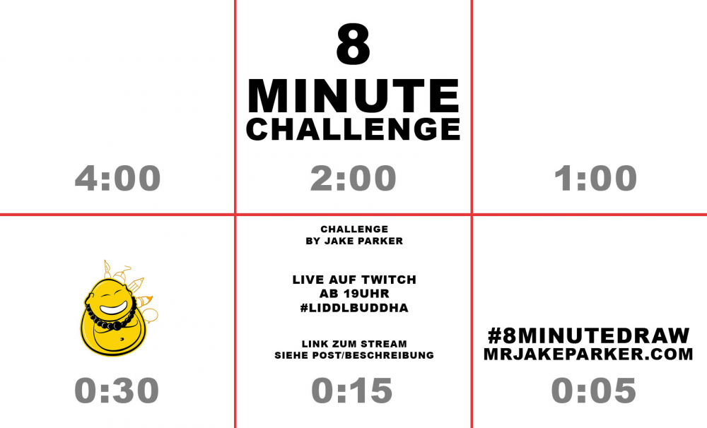 Cartoon: Die 8-Minute-Challenge - Livestream-Ankündigung 1