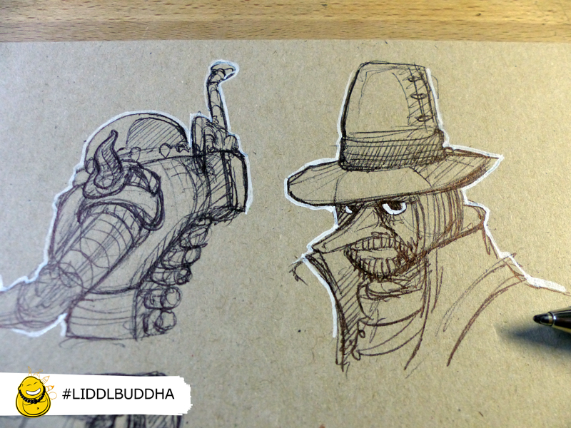 Concept Art / Character Design: Spatzenritter (Skizze) 11