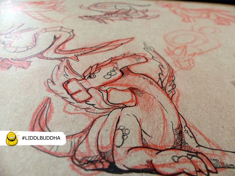 Cartoon: Drachen und Fabelwesen - Skizzen 4