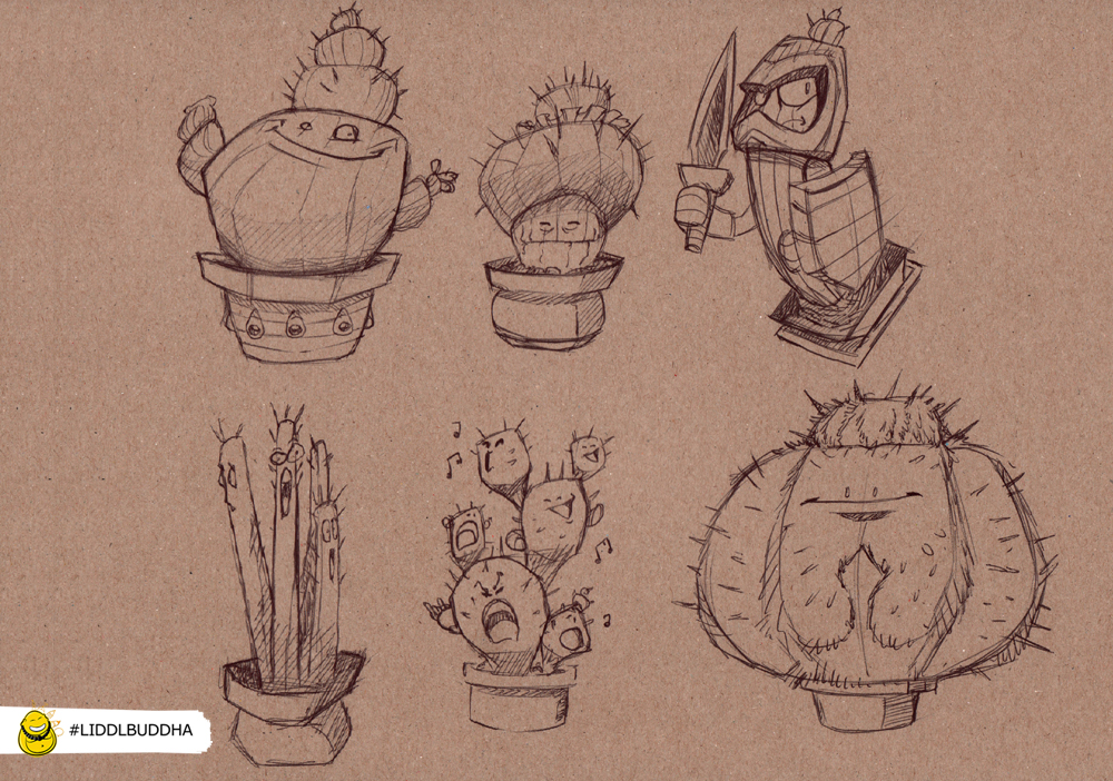 Concept Art / Character Design: Kakteen Sammlung 1