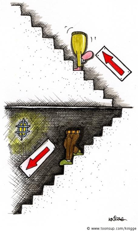 Cartoon: auf und ab gehen 1