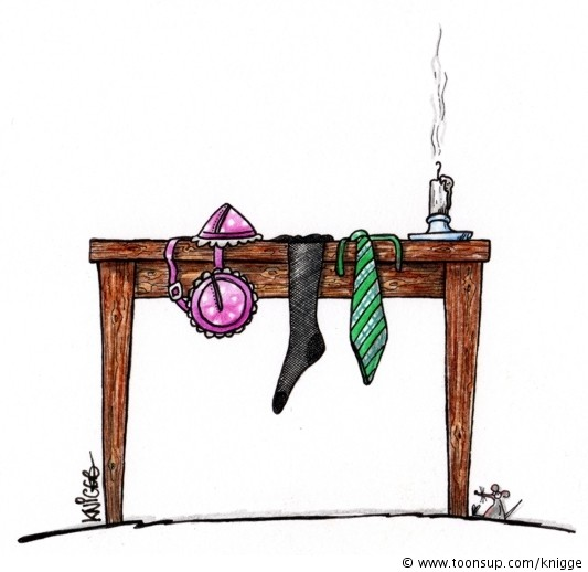 Cartoon: Der Ausziehtisch 1