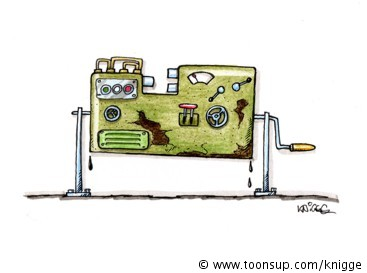 Cartoon: Drehmaschine 1