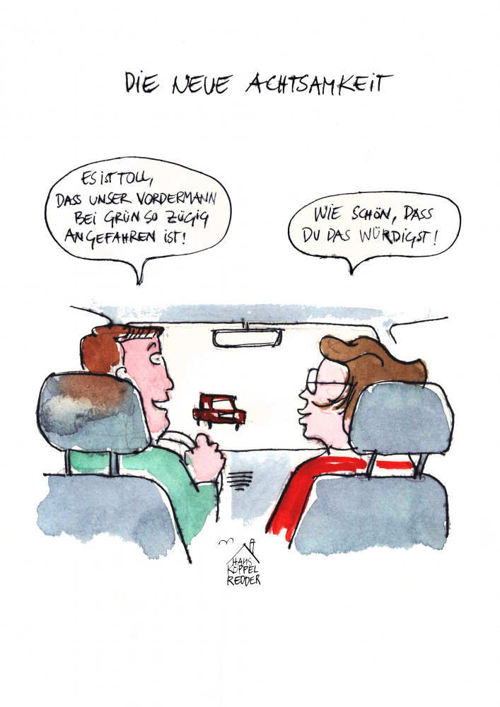 Cartoon: Achtsamkeit 1