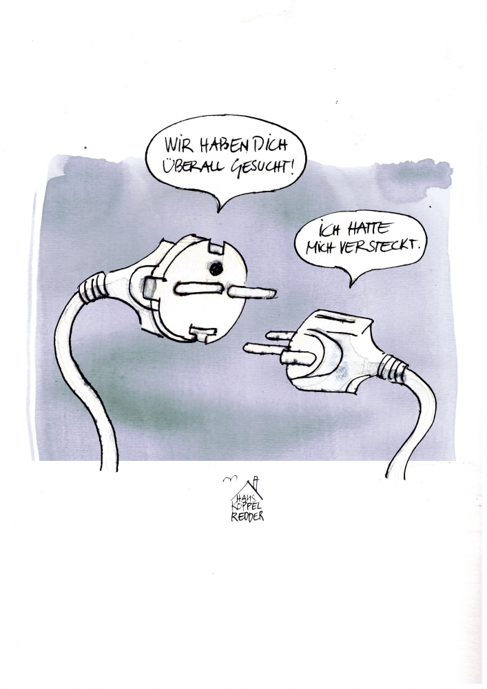 Cartoon: Stecker 1