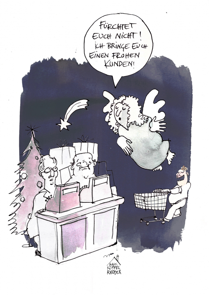 Cartoon: Froher Kunde 1