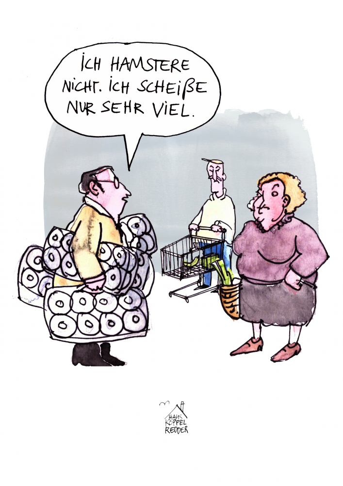 Cartoon: Es wird nicht gehamstert 1