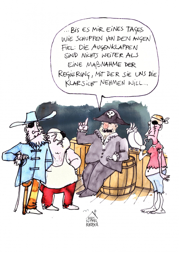 Cartoon: Augenklappen 1