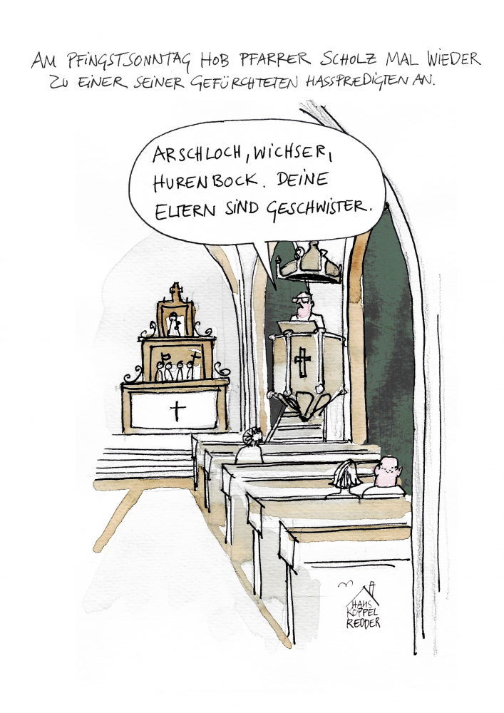 Cartoon: Predigt 1