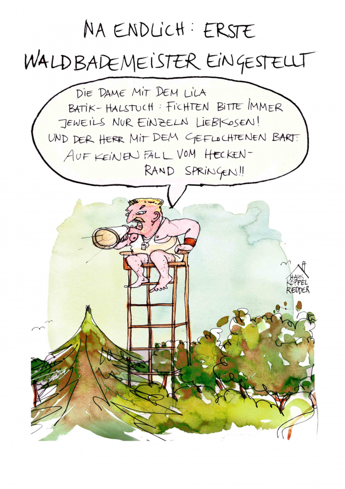 Cartoon: Waldbaden 1