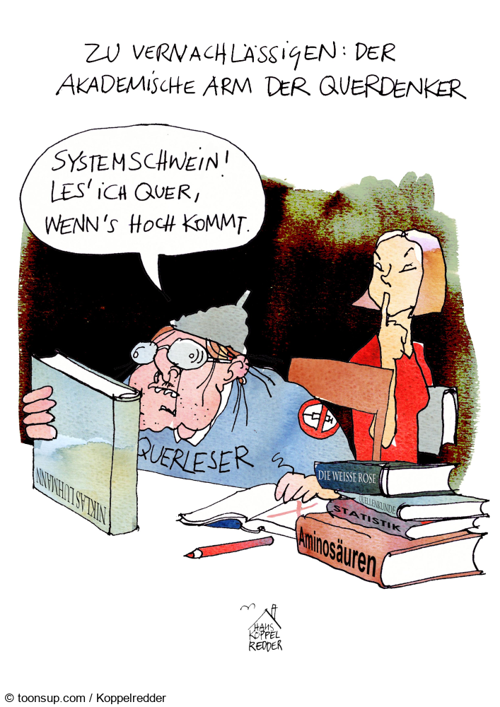 Cartoon: Querleser 1