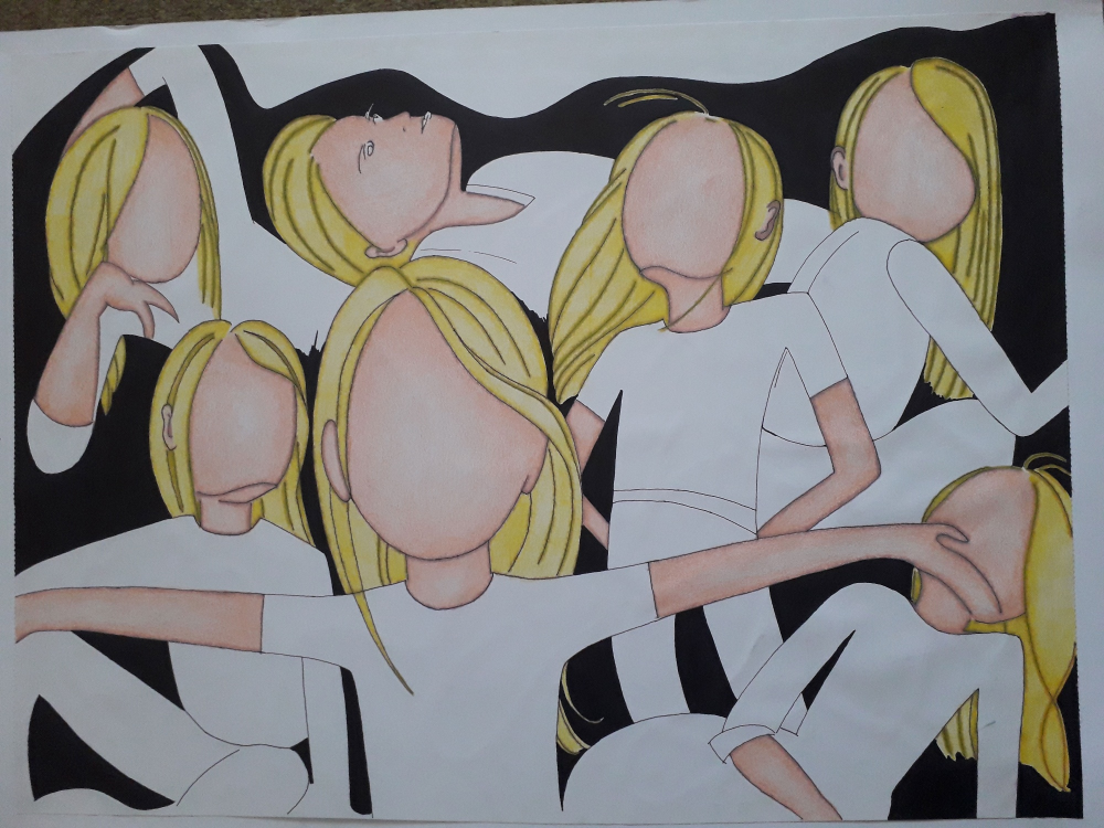 Illustration: Mädchenpositionen 1