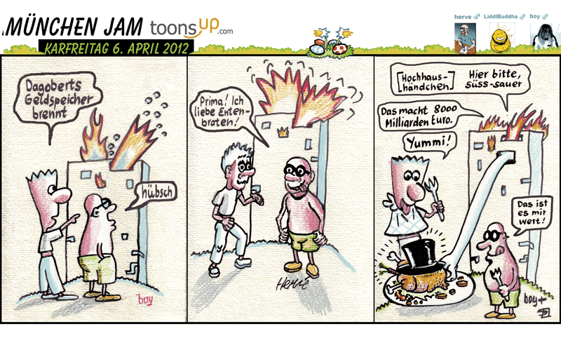 Cartoon: Englschalking Jam Ostern 1