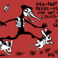 NeoPoet mit Beuys-Hasen