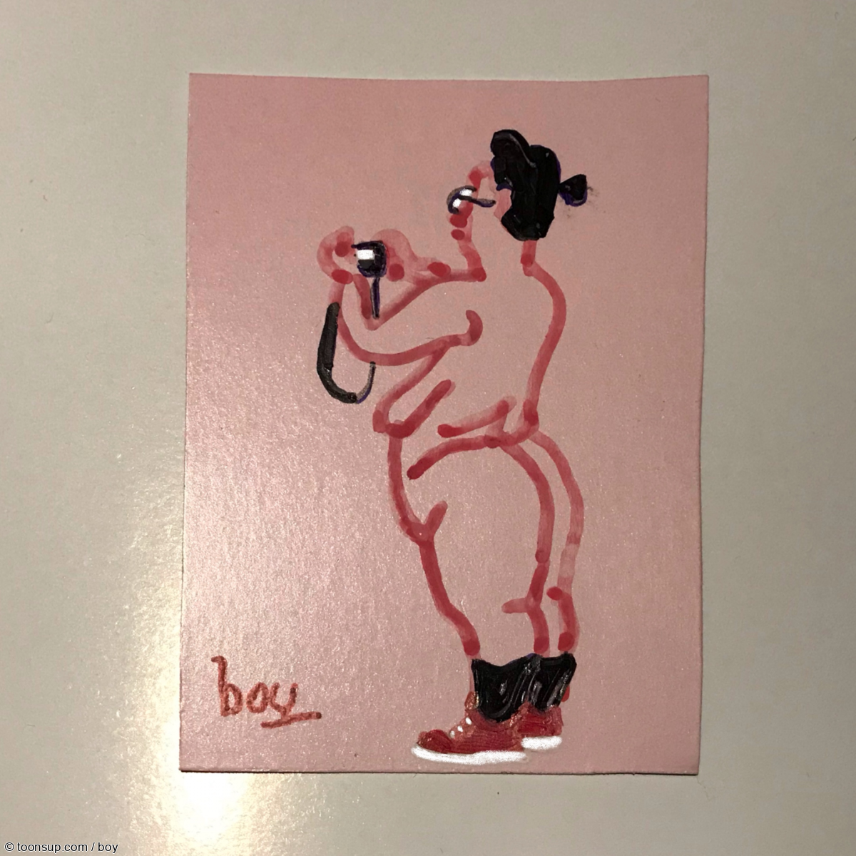 Illustration: Apfel mit Stil ----KAKAO-KARTEN 9