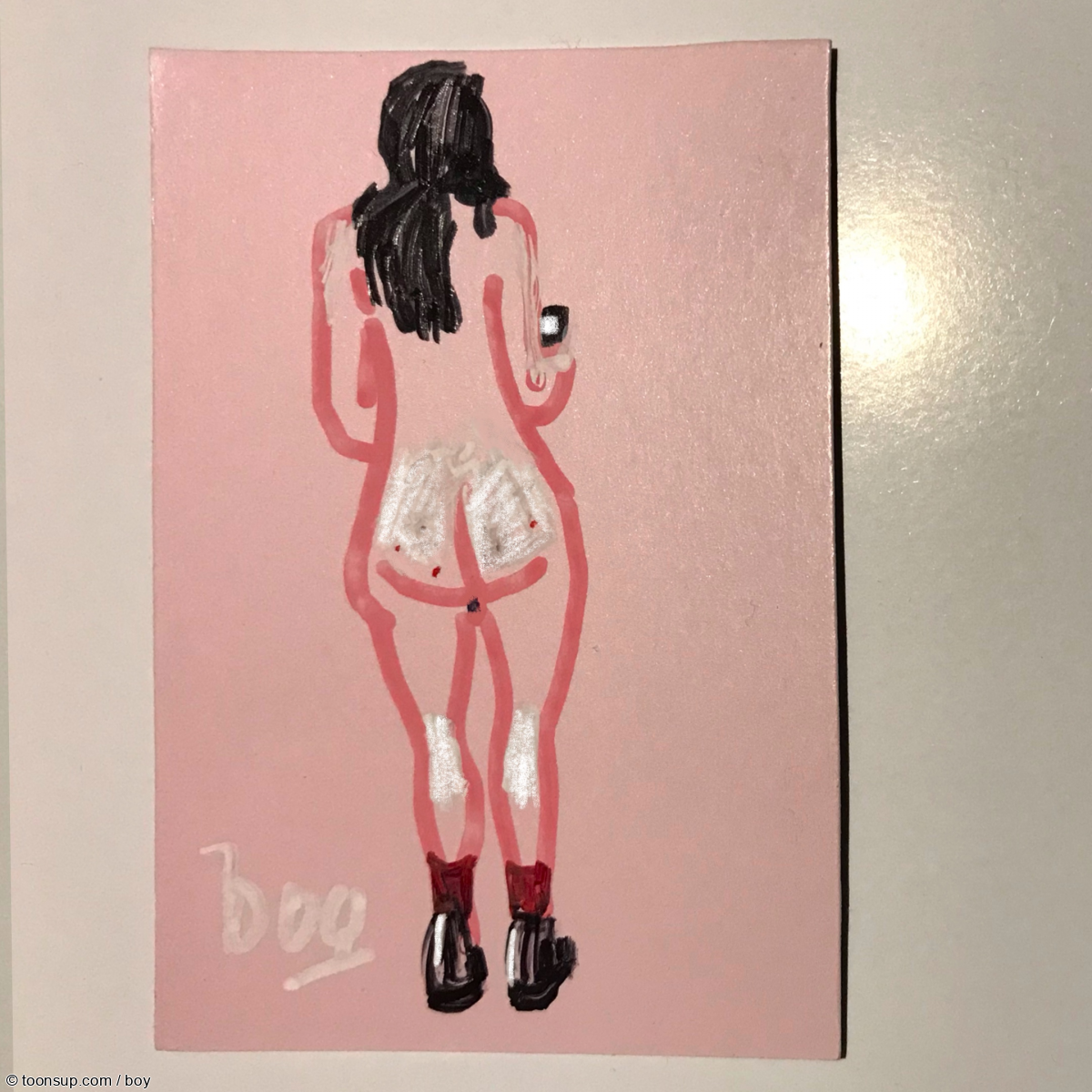 Illustration: Apfel mit Stil ----KAKAO-KARTEN 7